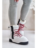 Dámské sněhule na tlusté podrážce veganské D.Franklin DFSH371007 bílé