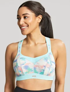 Sportovní podprsenka print 5021R tyrkys - Panache