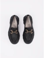 Komfortní mokasíny dámské černé platforma Komfortní mokasíny dámské černé platforma