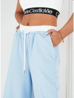 Dámské široké kalhoty VERES modré FashionStreet UY1958