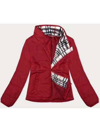 Červená prošívaná dámská bunda se stojáčkem (16M2382-270) Červená prošívaná dámská bunda se stojáčkem (16M2382-270)