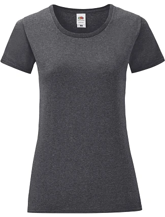 Fruit of the Loom Lady-Fit Iconic 150 T Dámské tričko 16.1432 dark heather grey