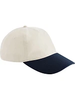 Beechfield B 67 5 panelová kontrastní kšiltovka 53.0067 natural/french navy