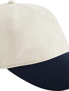 Beechfield B 67 5 panelová kontrastní kšiltovka 53.0067 natural/french navy