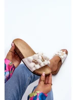 Dámské bílé sandály s ozdobami Bunlia