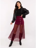 Sukně MI SD 3292.09P bordó