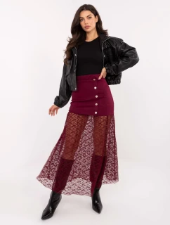 Sukně MI SD 3292.09P bordó