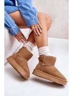 Kožené Semišové Sněhule Na Platformě Nad Kotníky Camel Rianaella Kožené Semišové Sněhule Na Platformě Nad Kotníky Camel Rianaella