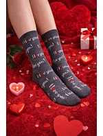 PERFECT WOMAN Valentýnské vzorované ponožky pro ženy