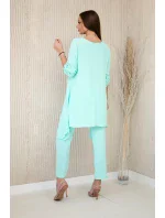 Sada halenky + kalhot s přívěskem světlá máta