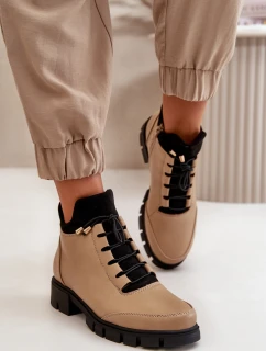 Nízké dámské boty z ekologické kůže béžové Erisabelle