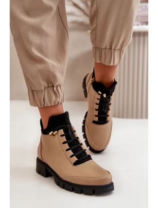 Nízké dámské boty z ekologické kůže béžové Erisabelle