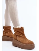 Kožené dámské boty na masivní podrážce Camel Zazoo