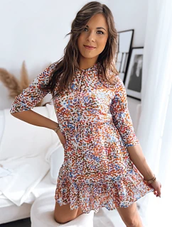 Dámské šaty KIARA EY2249 hnědo-modré - FashionStreet