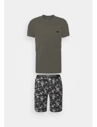 Pánské pyžamo 111360 2F567 76020 šedá - Emporio Armani