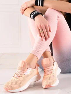 Klasické oranžové dámské tenisky bez podpatku