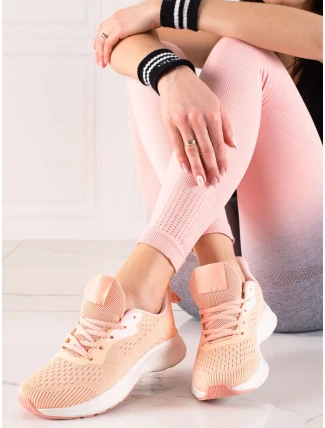 Klasické oranžové dámské  tenisky bez podpatku