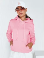 Dámská mikina BASIC s kapucí růžová BY0174