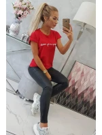 Nakupování je moje kardio červená halenka Nakupování je moje kardio červená halenka