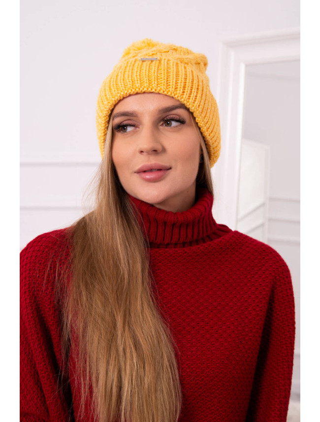 Fleecová čepice Wanda K281 žlutá