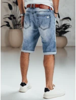 Pánské modré džínové šortky s páskem FashionStreet SX2564