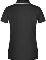 Daiber JN 727 Dámské piqué polo s kontrastní légou 02.0727 black/silver