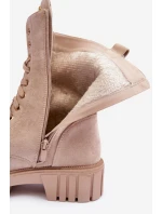 kožené workery s bižuterní ozdobou Bežové Marx kožené workery s bižuterní ozdobou Bežové Marx