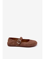 Baleríny Barefoot z přírodního semiše Zazoo 316 hnědé