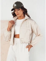 Dámská přechodná bunda s kapucí GRAUS ecru FashionStreet TY4220 Dámská přechodná bunda s kapucí GRAUS ecru FashionStreet TY4220