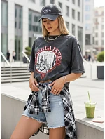 JOSHUA dámské tričko tmavě šedé FashionStreet RY2630