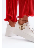 Dámské tenisky s ozdobou Bílé Celedria Dámské tenisky s ozdobou Bílé Celedria