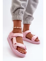 Dámské sandály na platformě Big Star NN274A533 růžové