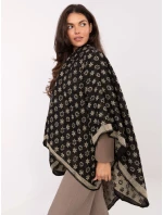 Pončo AT PN 7661.89 černé a béžové