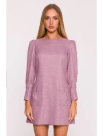 M870 Tweed mini šaty - marsala M870 Tweed mini šaty - marsala