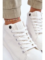 Dámské klasické vysoké tenisky Big Star LL274002 bílé