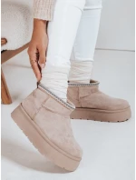 Dámské sněhule na platformě light beige FashionStreet ZY1055 Dámské sněhule na platformě light beige FashionStreet ZY1055