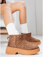 Dámské sněhule na silné podrážce s leopardím potiskem FashionStreet ZY1280