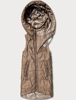 Tenké rukávy s kontrastním lemováním Goodlookin brown (B8583-101)