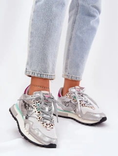 Semišové Sportovní Boty Tenisky Dámské D.Franklin Ztlumená Bílá DFSH387005