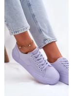 Dámské textilní tenisky Big Star – fialové