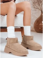 Dámské sněhule na silné podrážce béžové FashionStreet ZY1289