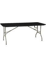 SKLÁDACÍ STŮL V Kufru 180x70x74CM MAX.100KG ČERNÝ