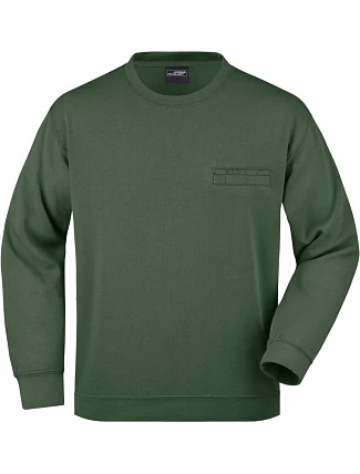 Daiber JN 924 Mikina s náprsní kapsou 02.0924 dark green