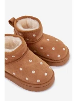 Dětské sněhule zdobené květinami Camel Gracina