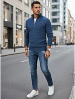 Pánský tmavě modrý svetr FashionStreet WX2340