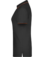 Daiber JN 727 Dámské piqué polo s kontrastní légou 02.0727 black/orange