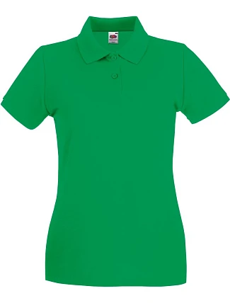 Fruit of the Loom Lady-Fit Premium Polo Dámské piqué polo 16.3030 kelly green Fruit of the Loom Lady-Fit Premium Polo Dámské piqué polo 16.3030 kelly green