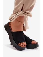 Dámské sandály na platformě Černé Liorisse