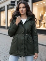 Dámská zimní bunda parka s kožešinou ERISS zelená FashionStreet TY4534z