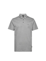 Pánská polokošile BOSS Palosh 30 silver slim fit šedá (50471335-041)